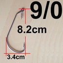 20pcs Wide Gap Worm Fishing Hooks Jig Crank Big Bass Hook Black High Carbon Steel Crank Barbed Hook for Soft Fishing Lure