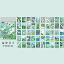 JIANWU 50 Sheets Wish Life Series Cute Stickers Art Decoration Paper Stickers DIY Material Paper DIY Journal School Supplies