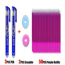 25Pcs Creative Drawing Gel Pen Erasable Refills Rod 0.5mm Ink Washable Handle Ballpoint Pens kawaii Stationery for School Office