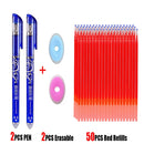 25Pcs Creative Drawing Gel Pen Erasable Refills Rod 0.5mm Ink Washable Handle Ballpoint Pens kawaii Stationery for School Office