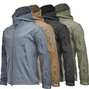 Military Shark Skin Soft Shell Jackets Men Tactical Windproof Waterproof jacket men Army Combat Jackets Mens Hooded Bomber Coats