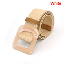 1pc Summer Women Braided Elastic Belt Buckle Vintage Bohe Straw Buckle Belt Women Knitted Belt Dress Belt 6styles