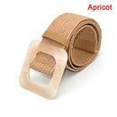 1pc Summer Women Braided Elastic Belt Buckle Vintage Bohe Straw Buckle Belt Women Knitted Belt Dress Belt 6styles