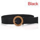 1pc Summer Women Braided Elastic Belt Buckle Vintage Bohe Straw Buckle Belt Women Knitted Belt Dress Belt 6styles