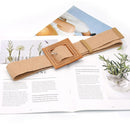 1pc Summer Women Braided Elastic Belt Buckle Vintage Bohe Straw Buckle Belt Women Knitted Belt Dress Belt 6styles