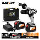 21V 13mm Cordless Drill Industrial Grade Brushless Impact Drill 1/2" Metal Auto-locking Chuck 2000AH Battery Ice Drill Fishing