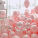 18pcs 10inch Rose Gold  Silver Pink Pearly Chrome Metal Confetti Latex Balloons Birthday Party Air Globos Adults Wedding  Decor
