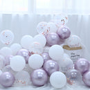 18pcs 10inch Rose Gold  Silver Pink Pearly Chrome Metal Confetti Latex Balloons Birthday Party Air Globos Adults Wedding  Decor