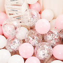 18pcs 10inch Rose Gold  Silver Pink Pearly Chrome Metal Confetti Latex Balloons Birthday Party Air Globos Adults Wedding  Decor