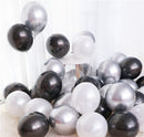 18pcs 10inch Rose Gold  Silver Pink Pearly Chrome Metal Confetti Latex Balloons Birthday Party Air Globos Adults Wedding  Decor
