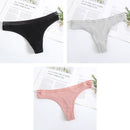 3Pcs New Women's Underwear Panties Cotton Sexy Thong Soft Low-waist G-String Breathable Comfortable Fashion Lingerie
