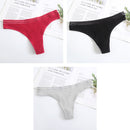 3Pcs New Women's Underwear Panties Cotton Sexy Thong Soft Low-waist G-String Breathable Comfortable Fashion Lingerie
