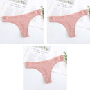 3Pcs New Women's Underwear Panties Cotton Sexy Thong Soft Low-waist G-String Breathable Comfortable Fashion Lingerie