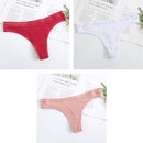 3Pcs New Women's Underwear Panties Cotton Sexy Thong Soft Low-waist G-String Breathable Comfortable Fashion Lingerie