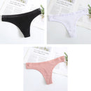 3Pcs New Women's Underwear Panties Cotton Sexy Thong Soft Low-waist G-String Breathable Comfortable Fashion Lingerie