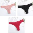 3Pcs New Women's Underwear Panties Cotton Sexy Thong Soft Low-waist G-String Breathable Comfortable Fashion Lingerie