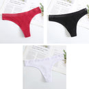 3Pcs New Women's Underwear Panties Cotton Sexy Thong Soft Low-waist G-String Breathable Comfortable Fashion Lingerie