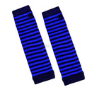 Elbow Length Fingerless Gloves Arm Sleeve Warmer Rainbow Colored Striped Knitted Sunscreen Halloween Costume Fingerless Mittens