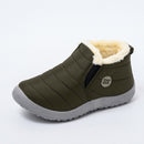 2021 Snow Boots Women Shoes Warm Plush Fur Ankle Boots Winter Female Slip On Flat Casual Shoes Waterproof Ultralight Footwear