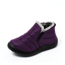 2021 Snow Boots Women Shoes Warm Plush Fur Ankle Boots Winter Female Slip On Flat Casual Shoes Waterproof Ultralight Footwear