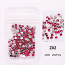 Clear Crystals AB Gold Sliver Mix Sizes Glass 3D Nail Art Rhinestones Beads Manicures For Nails Art Decorations DIY