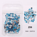Clear Crystals AB Gold Sliver Mix Sizes Glass 3D Nail Art Rhinestones Beads Manicures For Nails Art Decorations DIY