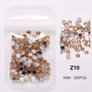 Clear Crystals AB Gold Sliver Mix Sizes Glass 3D Nail Art Rhinestones Beads Manicures For Nails Art Decorations DIY