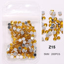 Clear Crystals AB Gold Sliver Mix Sizes Glass 3D Nail Art Rhinestones Beads Manicures For Nails Art Decorations DIY