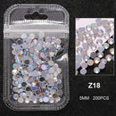 Clear Crystals AB Gold Sliver Mix Sizes Glass 3D Nail Art Rhinestones Beads Manicures For Nails Art Decorations DIY