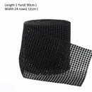 1 Roll 8/24 Rows Gold Silver Crystal Diamond Mesh Rhinestone Ribbon for Birthday Wedding DIY Decoration Cake Wrap Crystal Tulle