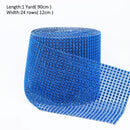 1 Roll 8/24 Rows Gold Silver Crystal Diamond Mesh Rhinestone Ribbon for Birthday Wedding DIY Decoration Cake Wrap Crystal Tulle