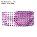 1 Roll 8/24 Rows Gold Silver Crystal Diamond Mesh Rhinestone Ribbon for Birthday Wedding DIY Decoration Cake Wrap Crystal Tulle