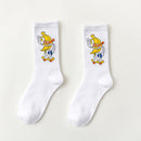 1 pair Men's and women's socks autumn Breathable ins Korean middle tube tide net red street long socks