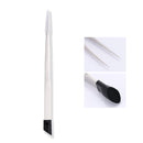 1pc 2 heads Straight Nail Tweezers with Silicone Pressing Head for 3D Sticker Rhinestones Water Sticker Picker Metal Nails Tools