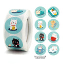 Stickers 500 pcs/roll Teacher Reward Sticker Fun Motivation animal Stickerfor School Teacher Student Stationery Stickers Kids