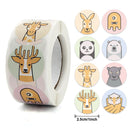 Stickers 500 pcs/roll Teacher Reward Sticker Fun Motivation animal Stickerfor School Teacher Student Stationery Stickers Kids