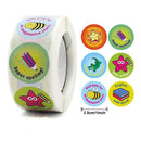 Stickers 500 pcs/roll Teacher Reward Sticker Fun Motivation animal Stickerfor School Teacher Student Stationery Stickers Kids