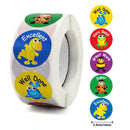 Stickers 500 pcs/roll Teacher Reward Sticker Fun Motivation animal Stickerfor School Teacher Student Stationery Stickers Kids