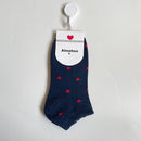 Long Cute Socks Women Cotton Love Heart With Print Kawaii Beautiful Ladies Designer Socks High Art Warm Sokken Femme  Calze