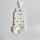 Long Cute Socks Women Cotton Love Heart With Print Kawaii Beautiful Ladies Designer Socks High Art Warm Sokken Femme  Calze