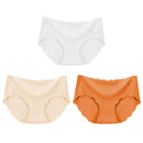 3Pcs/Set Seamless Underwear Silk Women Solid Panties Lingerie Invisible Intimates Sexy Comfortable Female Underpants Briefs