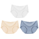 3Pcs/Set Seamless Underwear Silk Women Solid Panties Lingerie Invisible Intimates Sexy Comfortable Female Underpants Briefs