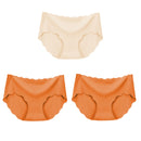 3Pcs/Set Seamless Underwear Silk Women Solid Panties Lingerie Invisible Intimates Sexy Comfortable Female Underpants Briefs