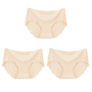 3Pcs/Set Seamless Underwear Silk Women Solid Panties Lingerie Invisible Intimates Sexy Comfortable Female Underpants Briefs