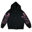 Y2K Rhinestone Skeleton Zip Up Oversized Sweatshirts 2021 Summer Goth Hoodies Women Grunge Hooded Jacket Streetwear Retro Clothe