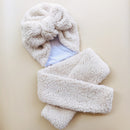 Baby Cotton Hat  Autumn Winter Children's Scarf Hat Sets  Bowknot Ear Baby Girl Boy Warm Beanies