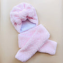 Baby Cotton Hat  Autumn Winter Children's Scarf Hat Sets  Bowknot Ear Baby Girl Boy Warm Beanies