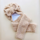 Baby Cotton Hat  Autumn Winter Children's Scarf Hat Sets  Bowknot Ear Baby Girl Boy Warm Beanies