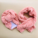 Baby Cotton Hat  Autumn Winter Children's Scarf Hat Sets  Bowknot Ear Baby Girl Boy Warm Beanies