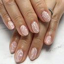 24Pcs/Box Charming Pink Flame Short Ballet Wearable Fake Nails press on Square Head Full Cover Detachable Finished Fingernails